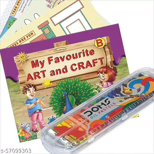 Padma oil pastels crayons color set shades kit for kids with drawing colouring activity