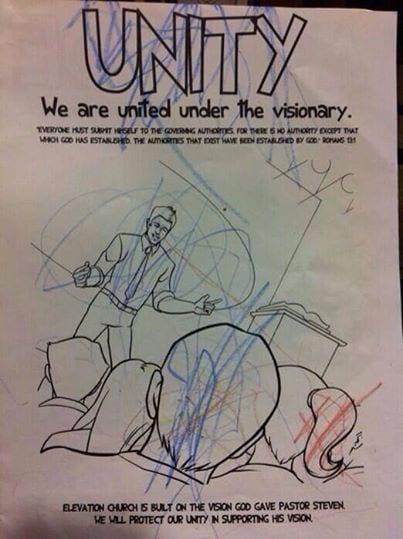 This is from elevation churchs kids coloring book a little old but we need to call them out more rfundiesnarkuncensored