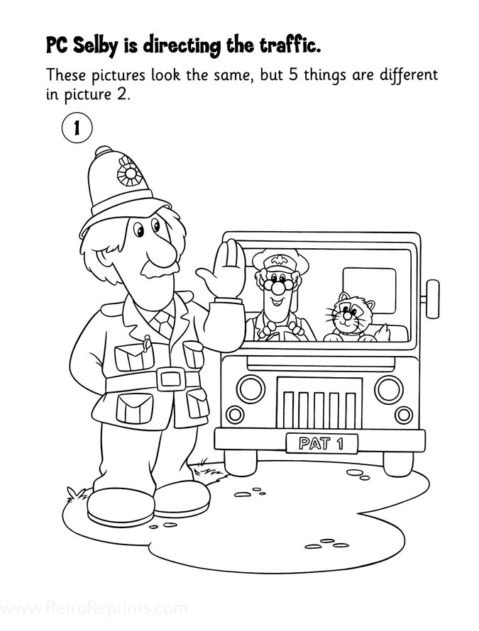 Postman pat coloring pages coloring books at retro reprints