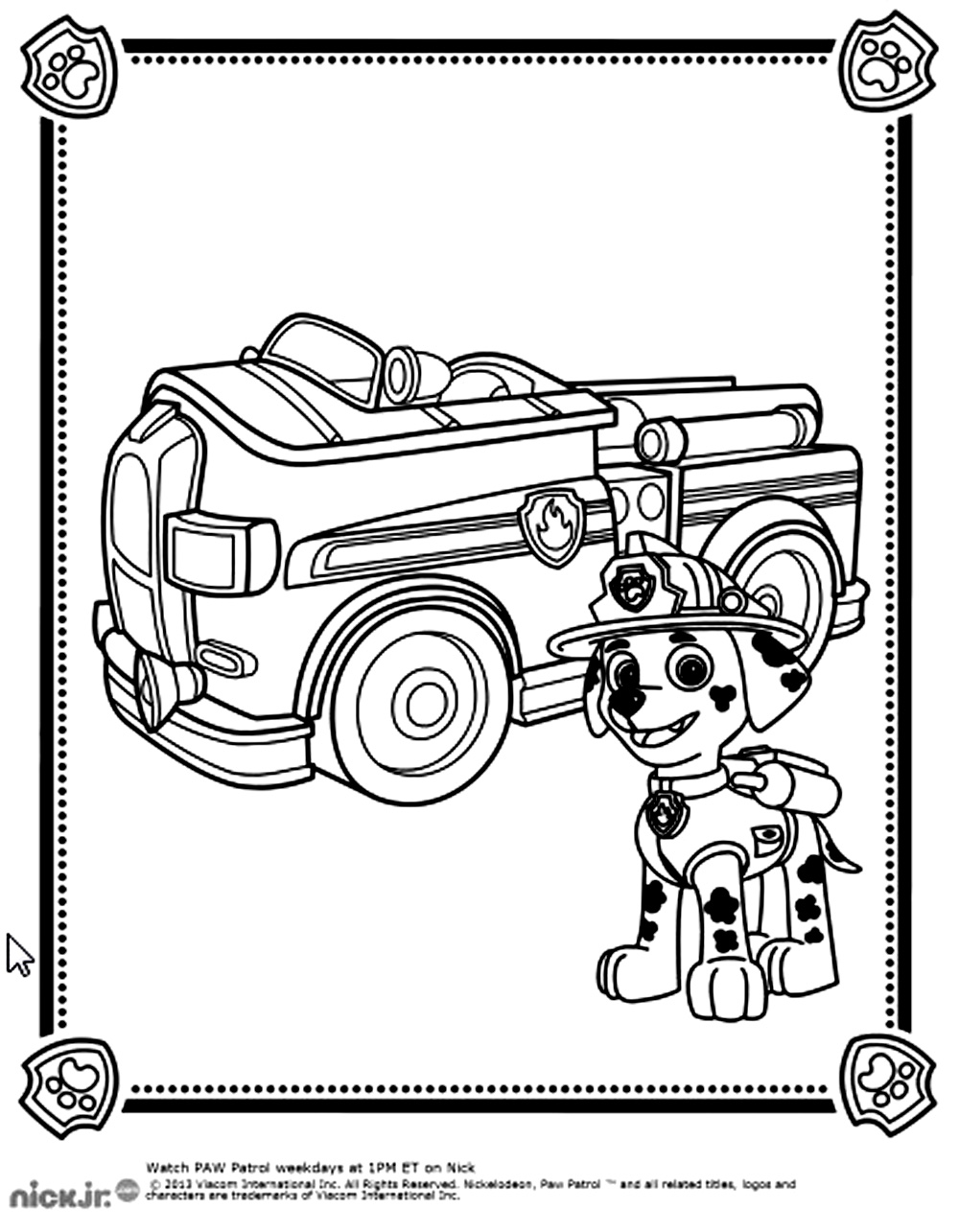 Printable pat patrol coloring pages for kids