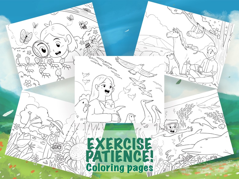 Exercise patience coloring pages