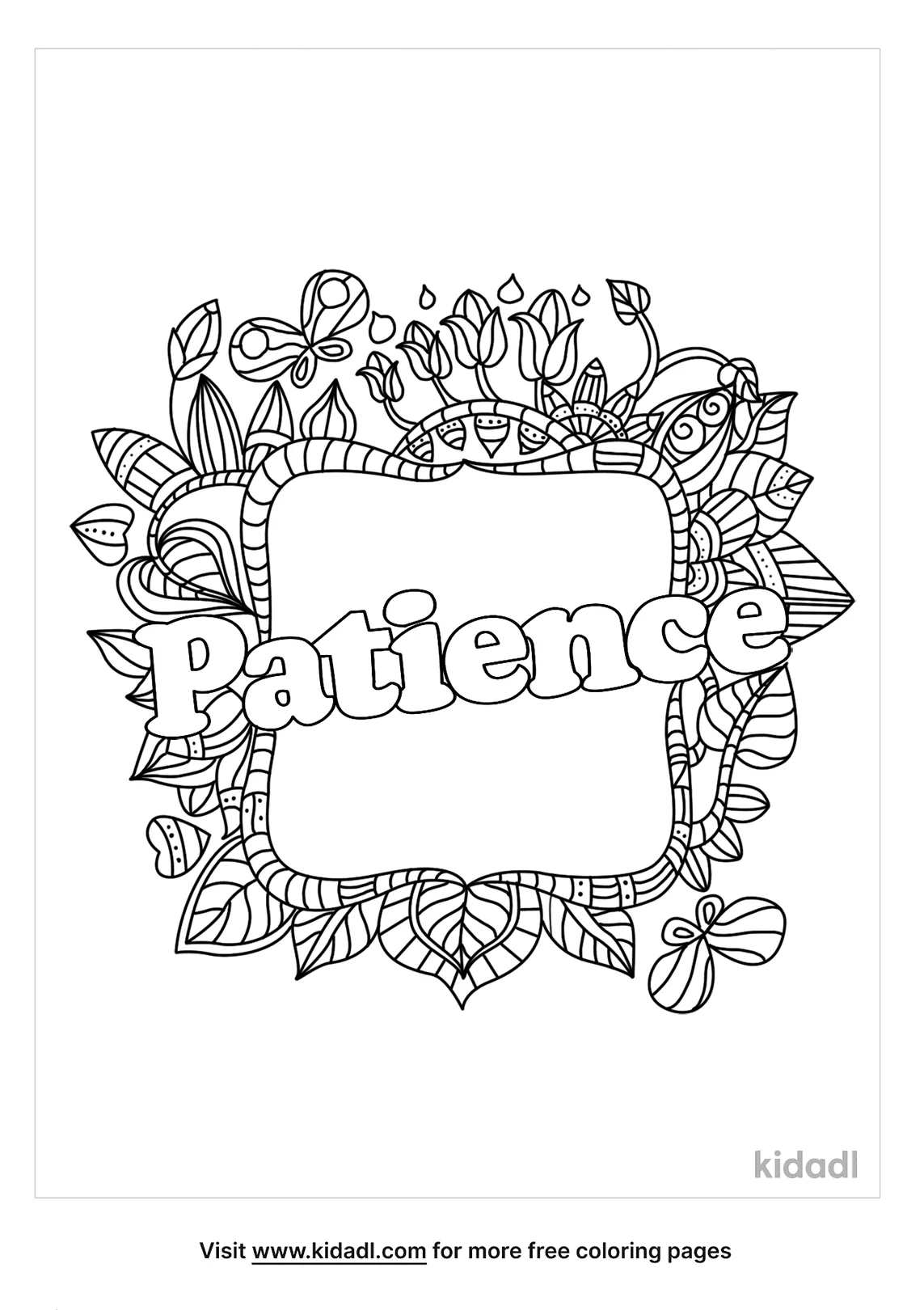 Free patience coloring page coloring page printables