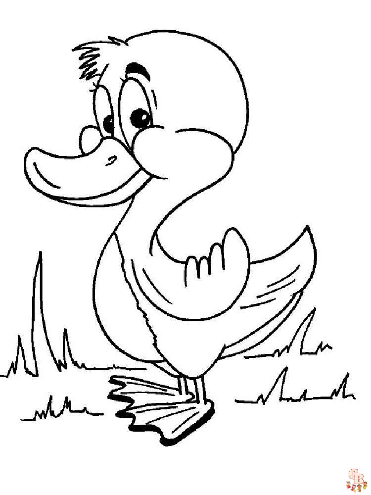 Delightful duck desenhos para colorir para crianãas