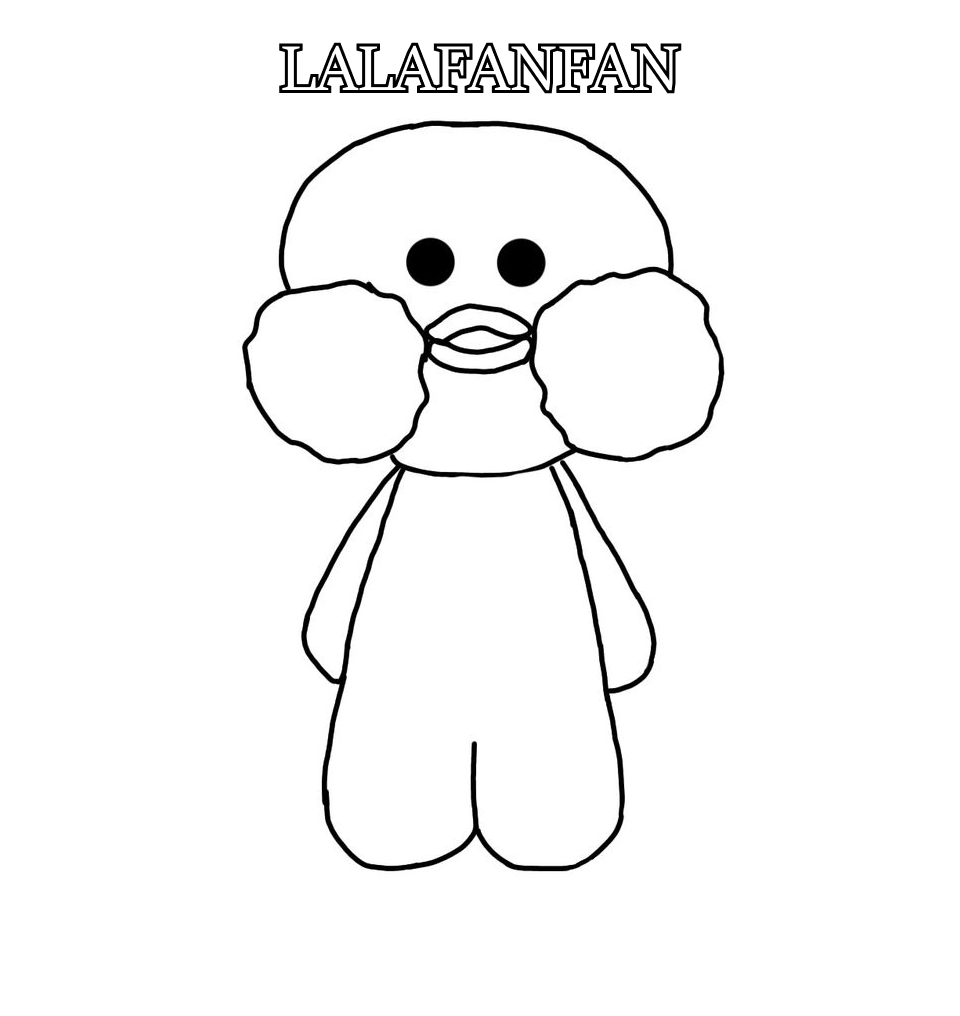 Coloring page lalafanfan duck print free