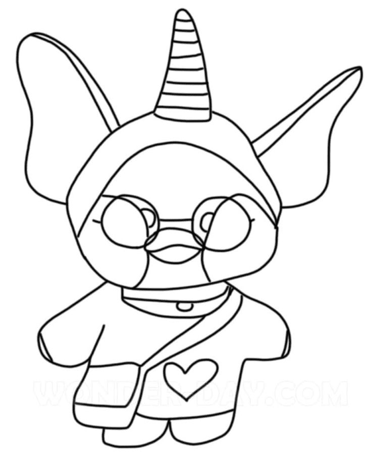 Lalafanfan duck coloring pages