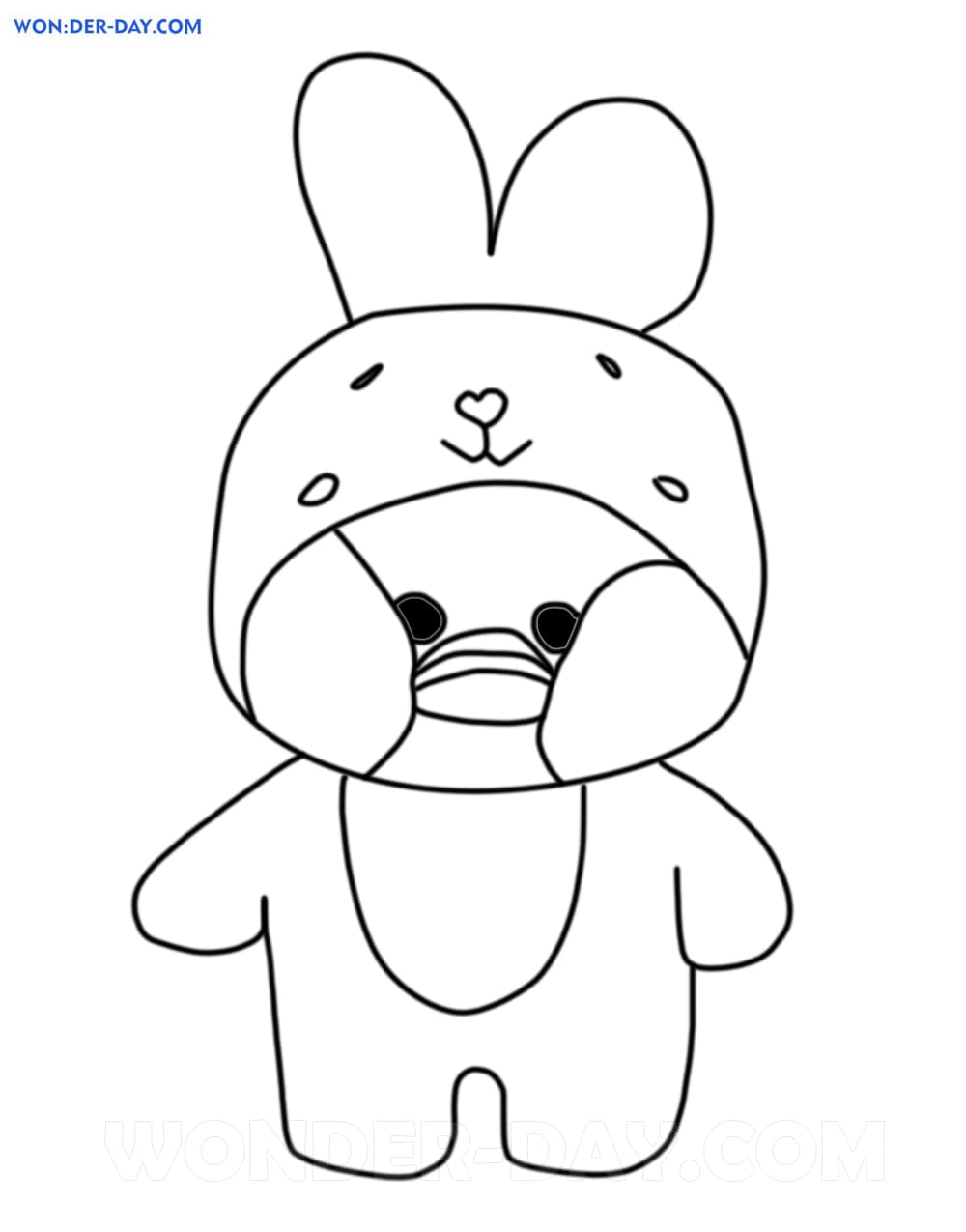 Lalafanfan duck coloring pages free coloring pages