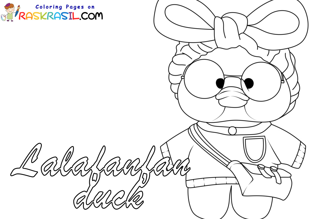 Lalafanfan duck coloring pages