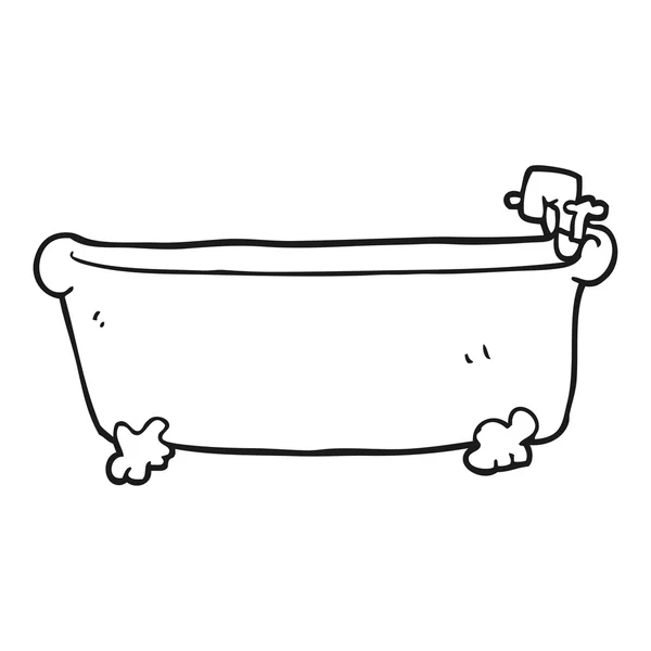 Black and white cartoon bath stock vector by lineartestpilot