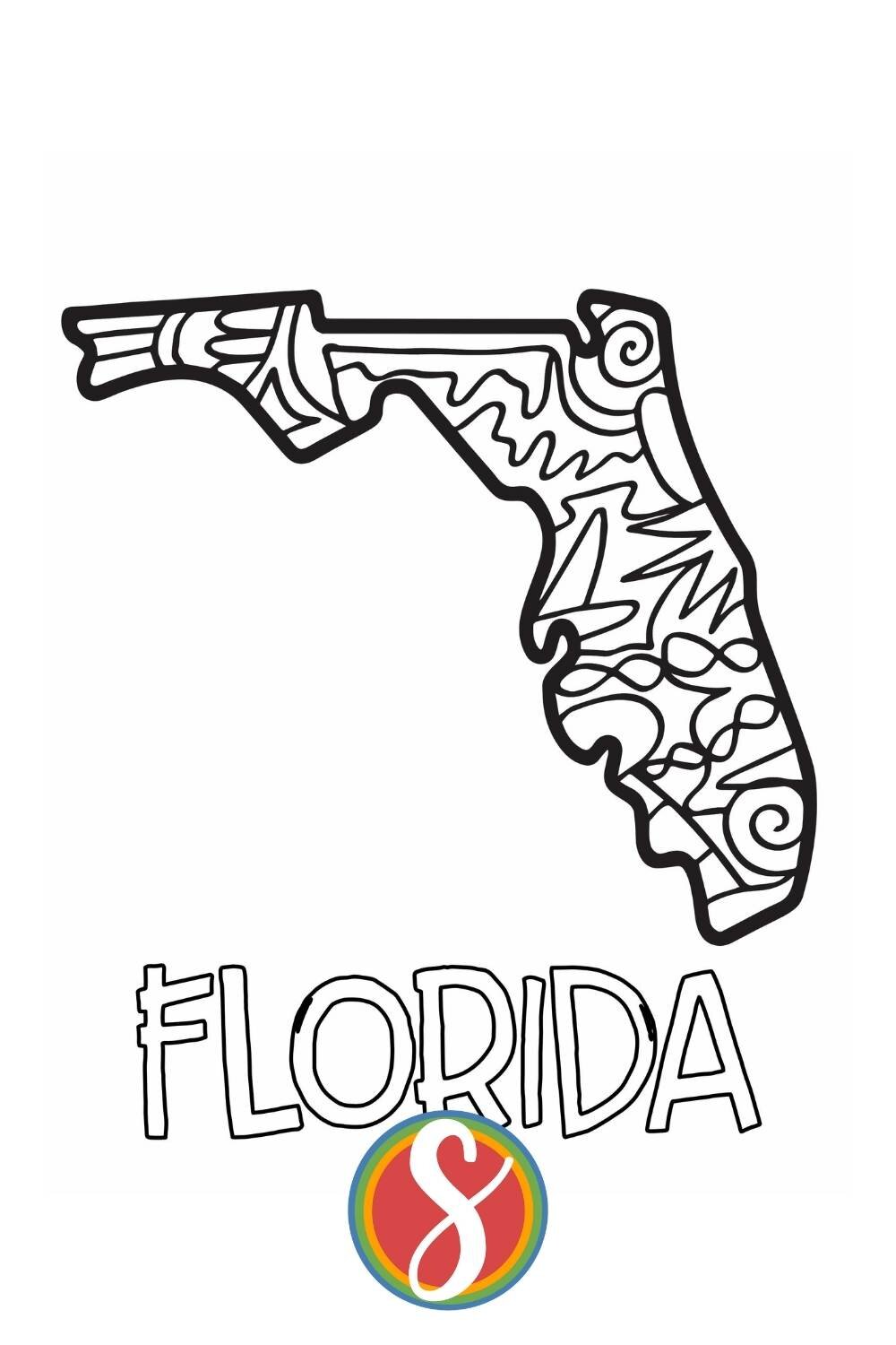 Free florida coloring pages â stevie doodles