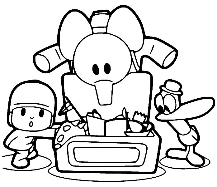 Pocoyo coloring pages printable for free download