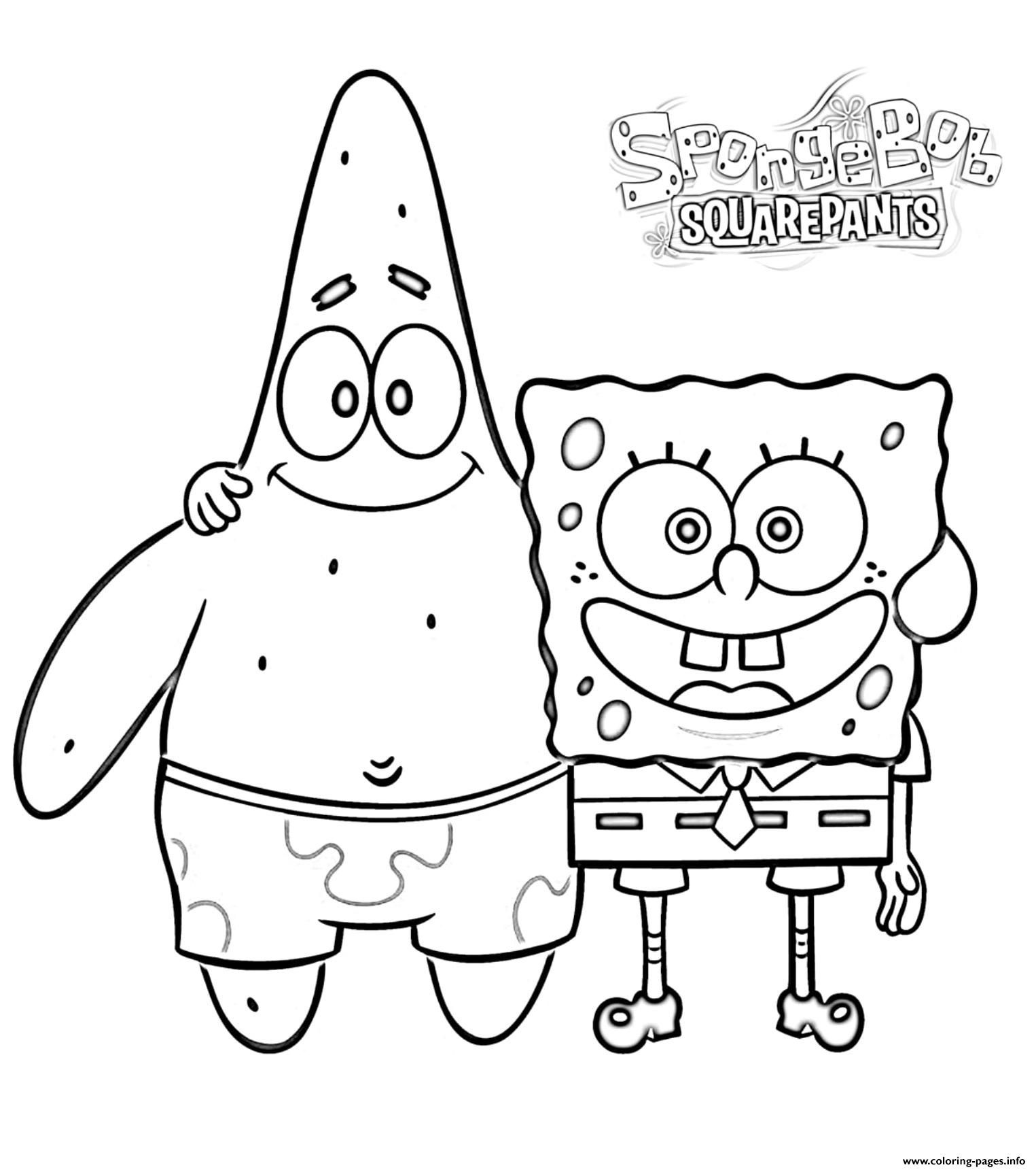 Spongebob and patrick friends coloring page printable bob esponja e patrick bob sponja desenho desenho do bob esponja