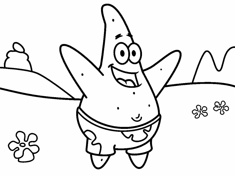 Patrick star coloring page