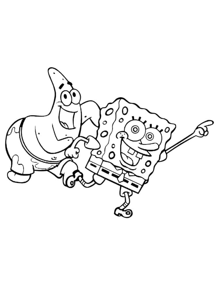 Sponge bob and patrick playing catch