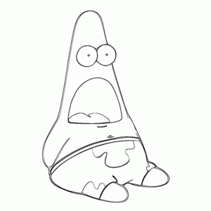 Patrick star coloring pages printable for free download