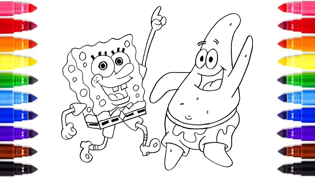 Spongebob and patrick coloring pages fun diy art for kids