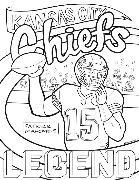 Kansas city chiefs coloring pages printable for free download