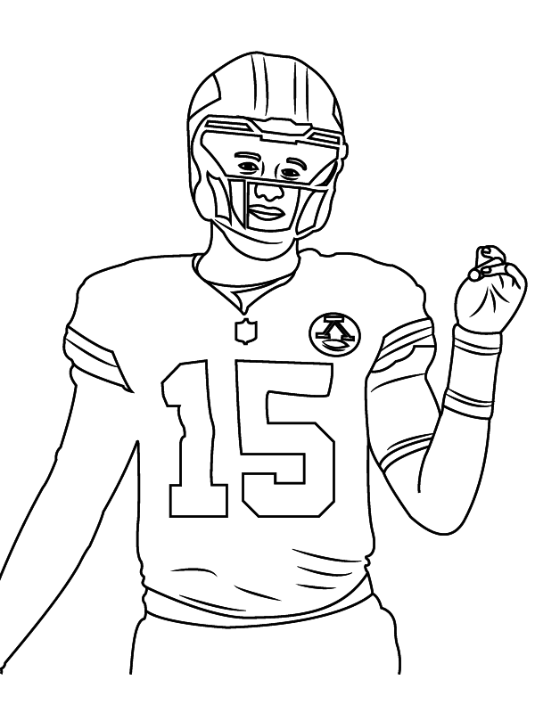 Patrick mahomes free printable fãrbung seite