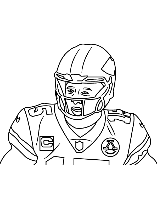 Coloring sheet patrick mahomes fãrbung seite