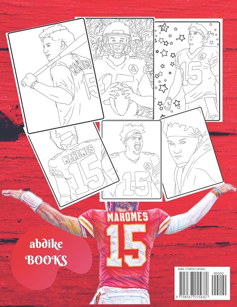 Patrick mahomes coloring book fire up your passion in football with this astounding collection of patrick mahomes this unique coloring book for all kid and adult fans relaxation and stress relief by