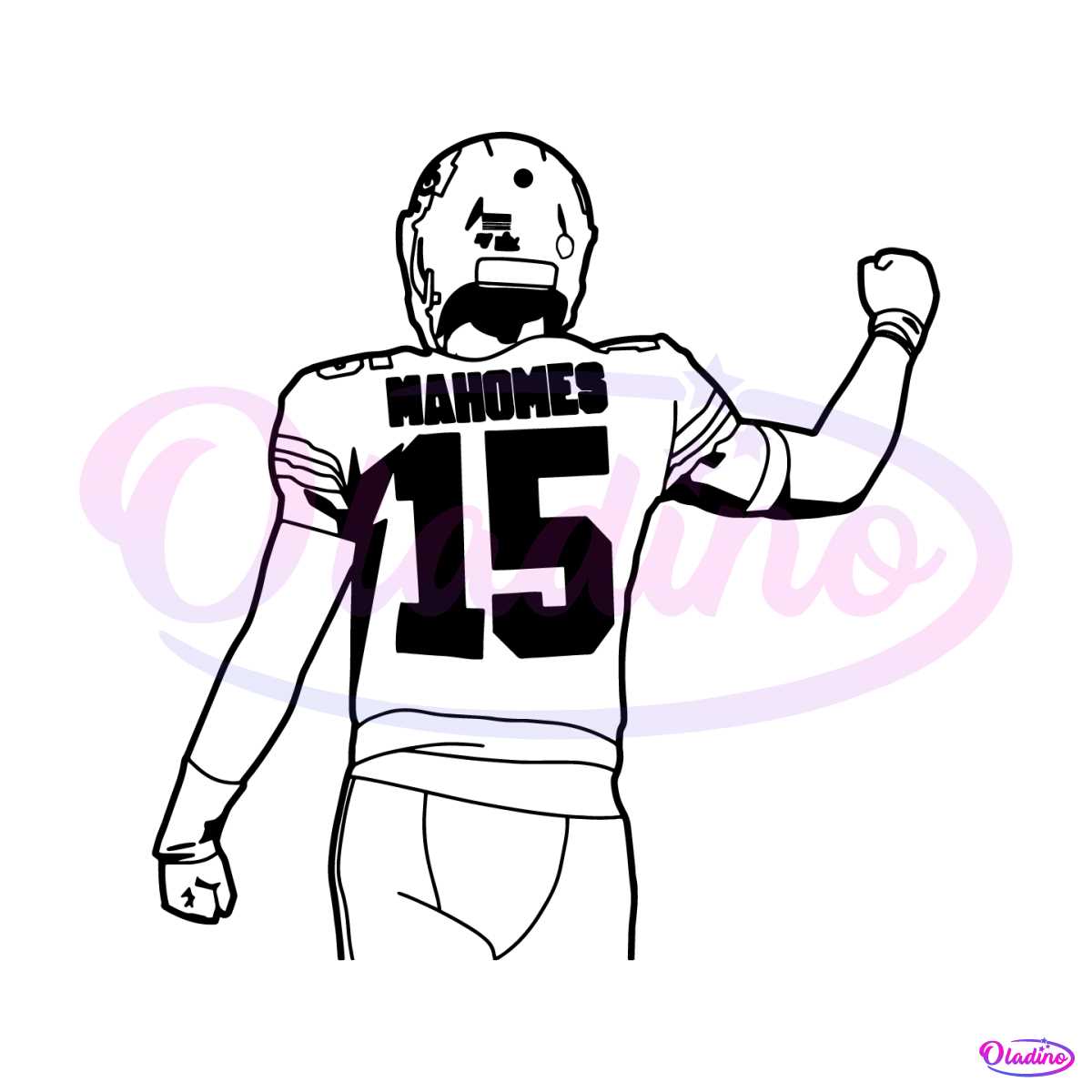 Patrick mahomes kansas city chiefs football player svg