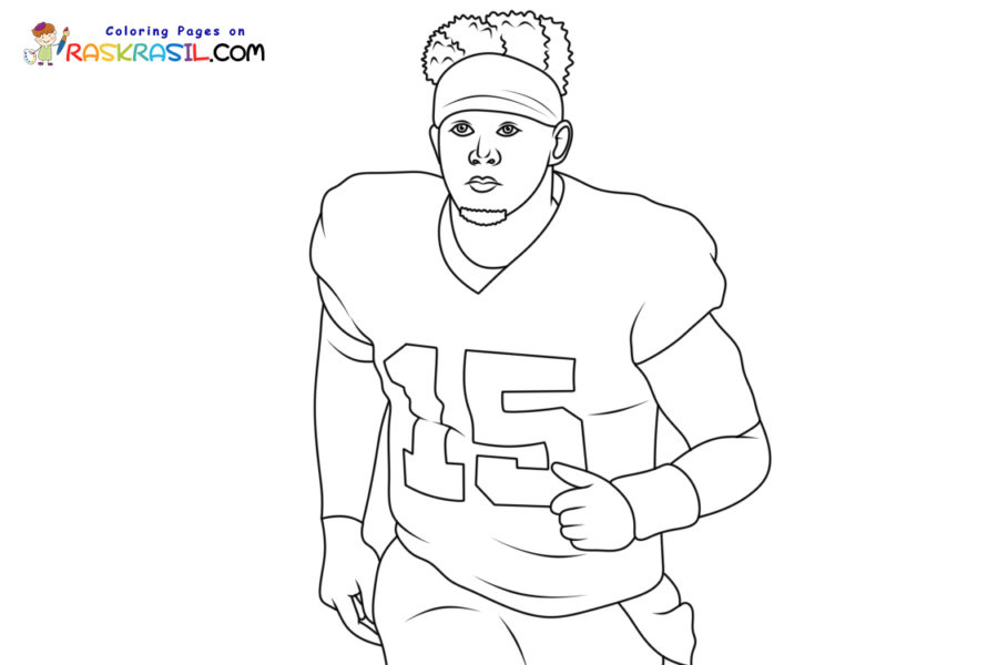 Patrick mahomes coloring pages