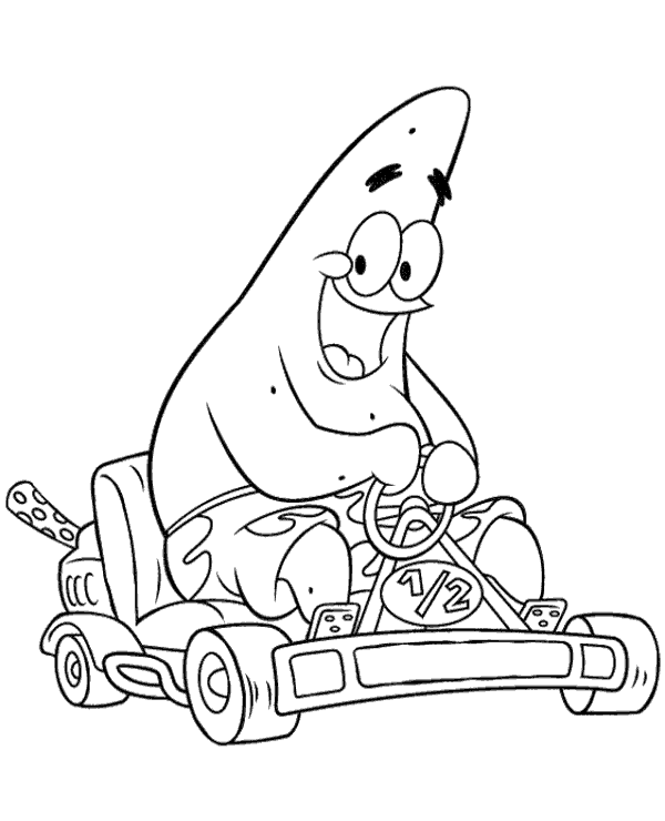 Printable patrick star coloring page