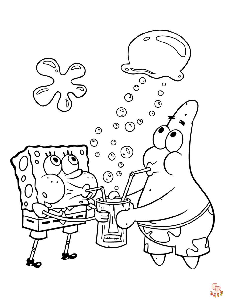 Spongebob coloring pages free printable and easy to color