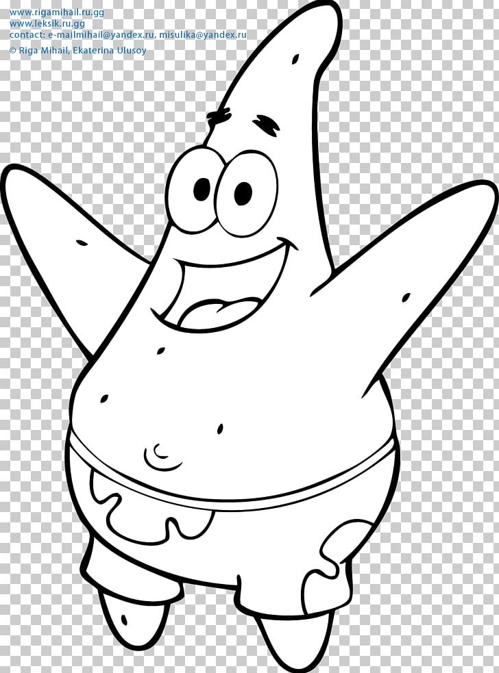 Patrick star coloring book child animation png clipart adult angle animation area black free png download