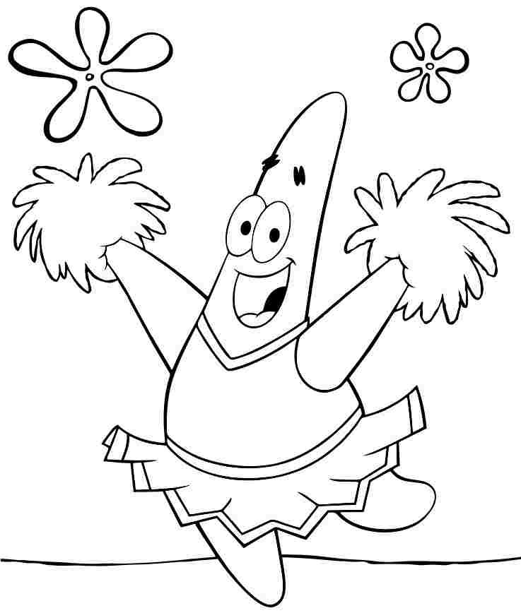 Patrick star coloring pages printable for free download