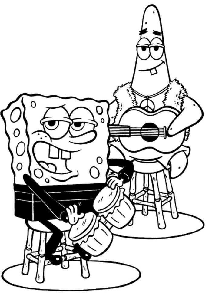 Patrick star coloring pages printable for free download