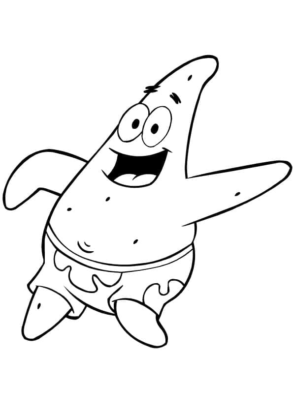 Patrick star from spongebob coloring page