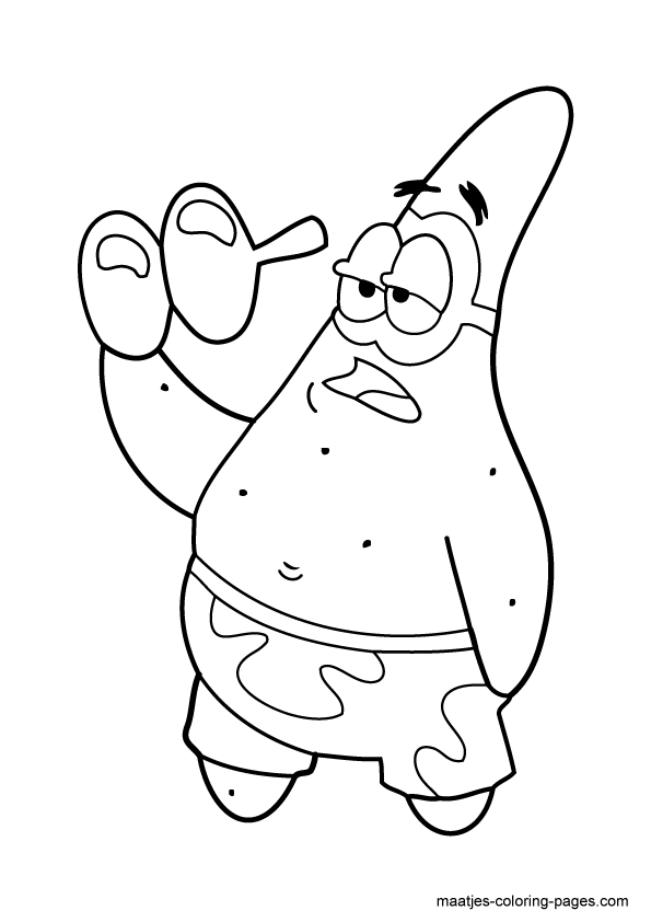 Patrick star coloring page