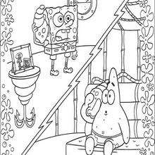 Sponge bob and his friends patrick star and squidward coloring pages