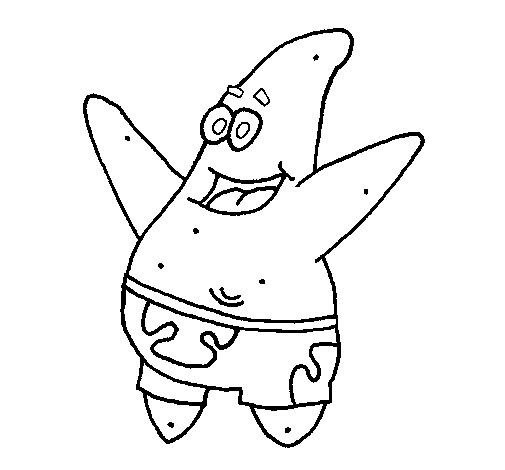 Patrick star coloring page