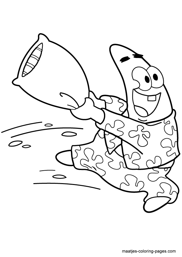 Patrick star coloring page