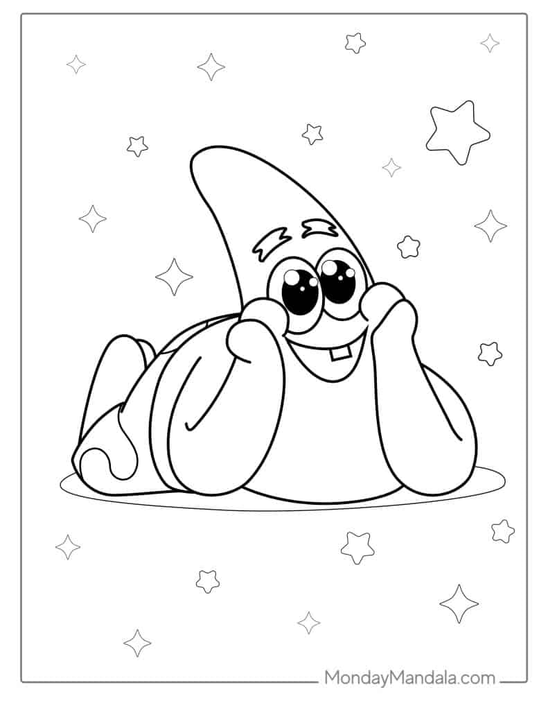 Spongebob coloring pages free pdf printables