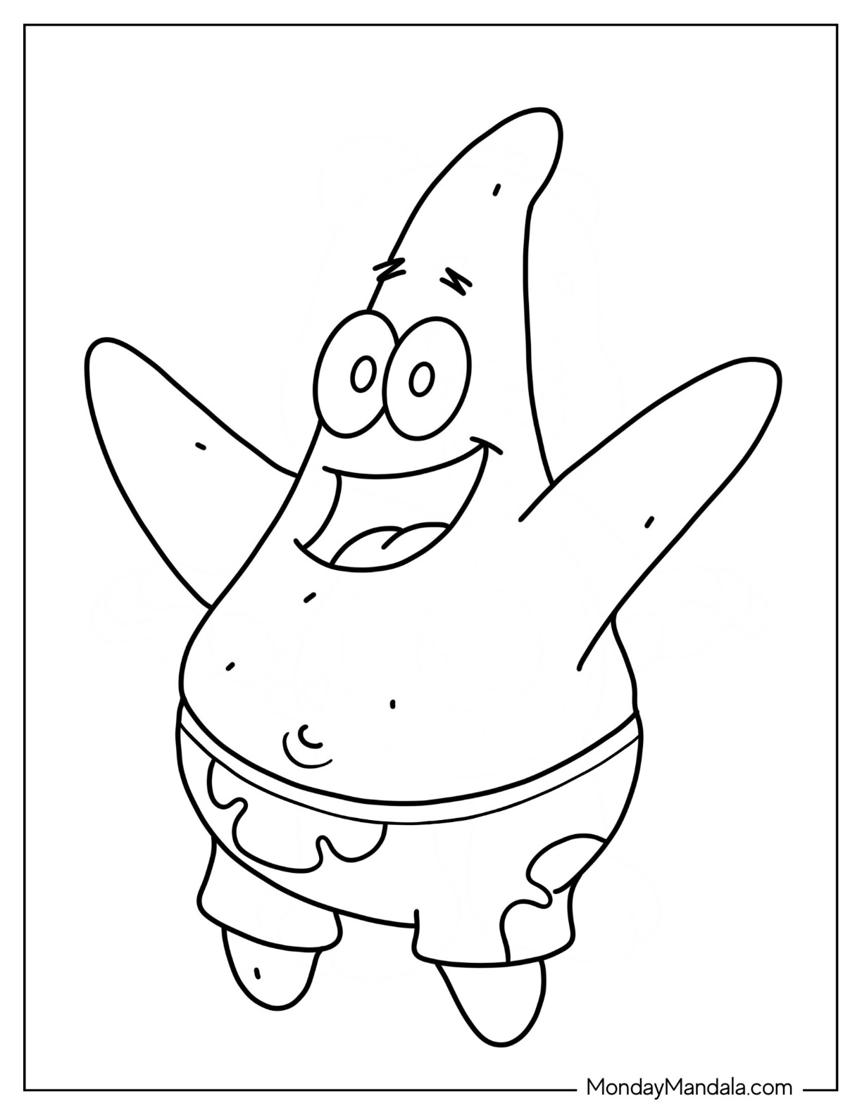 Starfish coloring pages free pdf printables