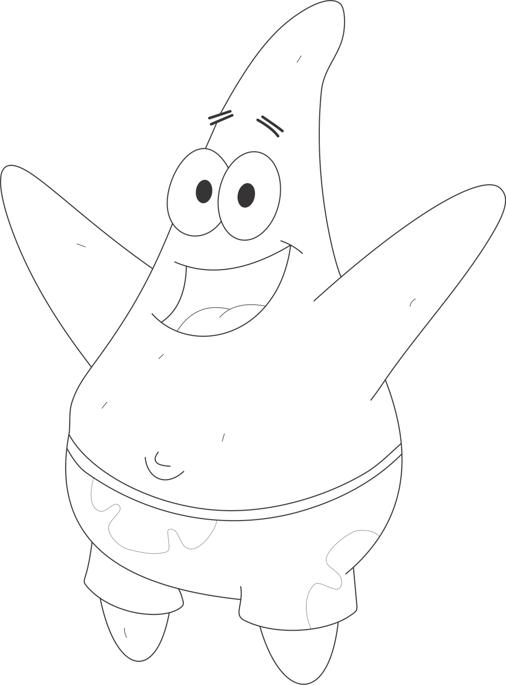 Lineart of patrick by inukawaiilover on