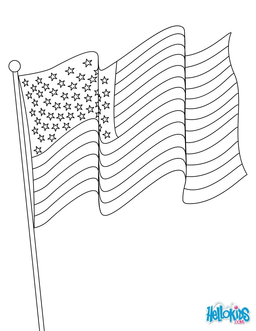 American flag coloring pages