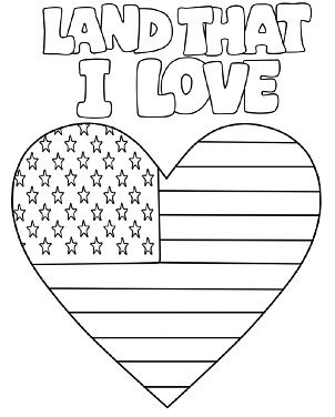 Printable coloring page for independence day patriotic symbols flag coloring pages coloring pages