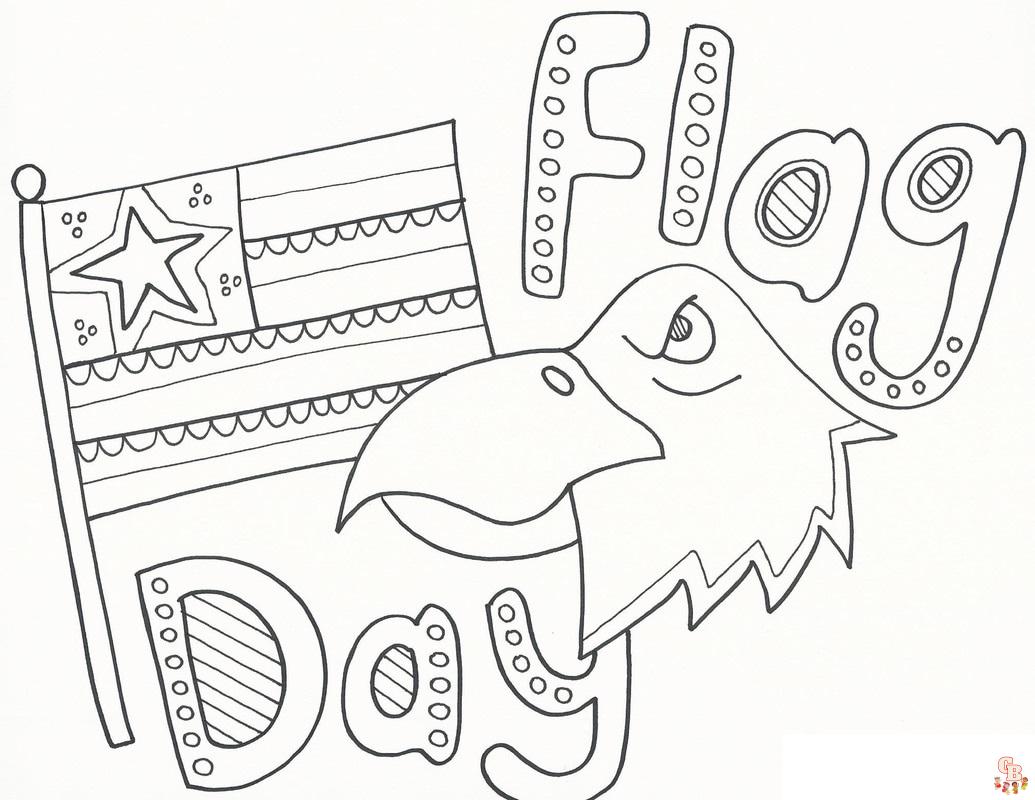 Flag day coloring pages celebrate with patriotic fun