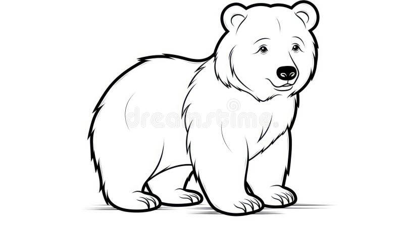 Bear coloring pages children stock illustrations â bear coloring pages children stock illustrations vectors clipart