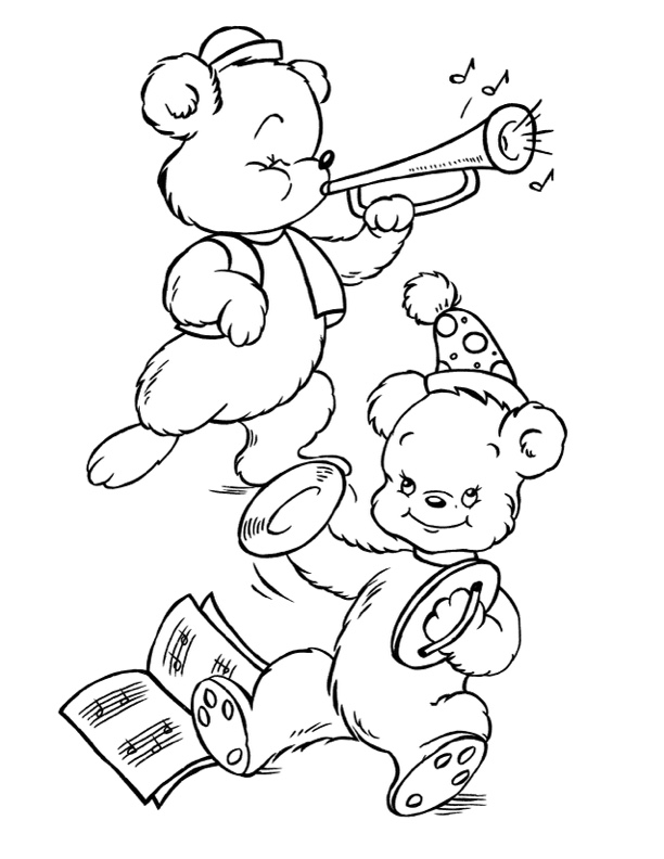 Bear coloring pages