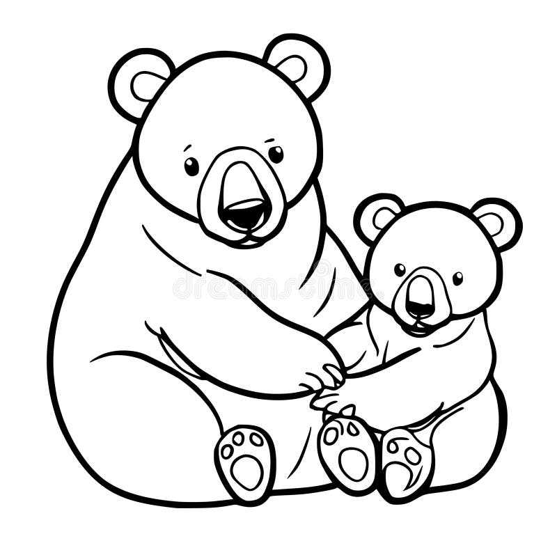 Bear coloring pages children stock illustrations â bear coloring pages children stock illustrations vectors clipart