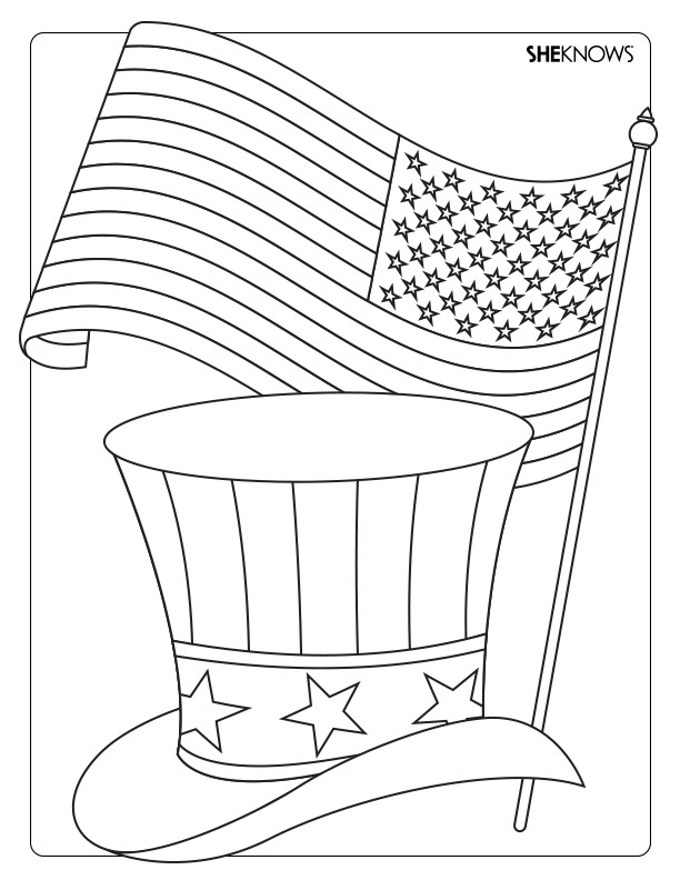 Free printable july th coloring activity pages for kids â