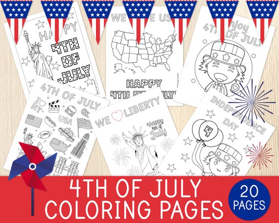 Th of july coloring pages independence day patriotic coloring sheets fourth of july party coloring book printable for kids