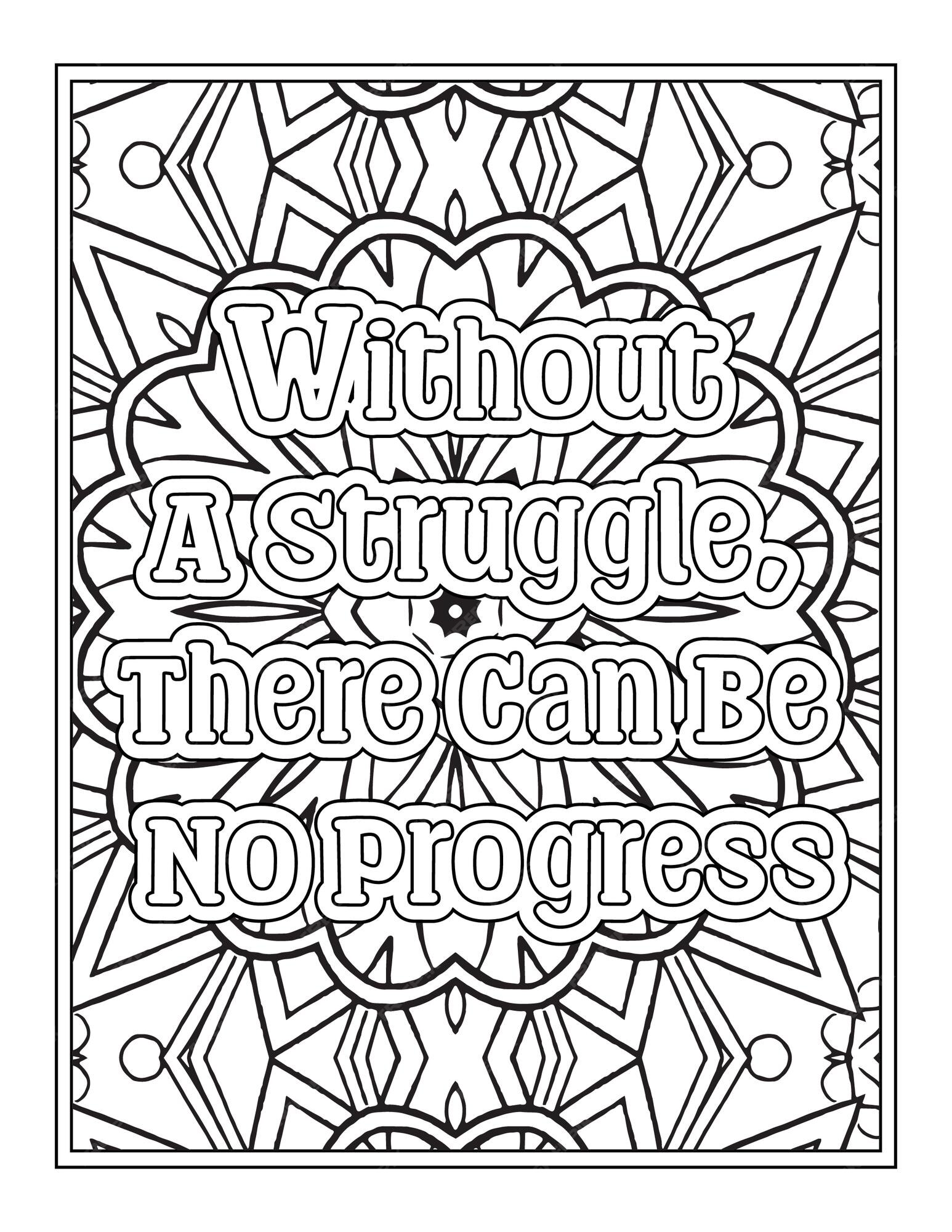 Premium vector patriotic quotes coloring pages for kdp coloring pages