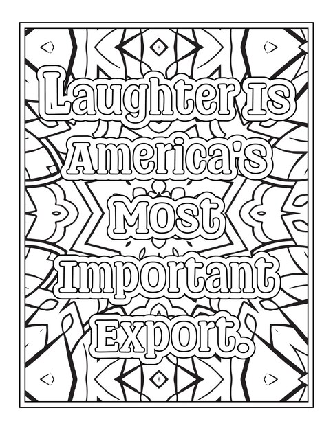 Premium vector patriotic quotes coloring pages for kdp coloring pages