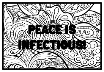 Peace is infectious peace coloring pages patriotic coloring pages