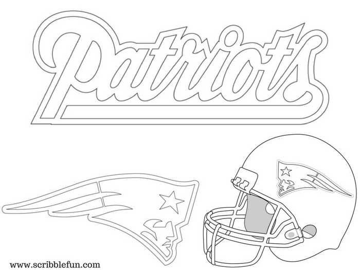 New england patriots coloring pages printable pdf